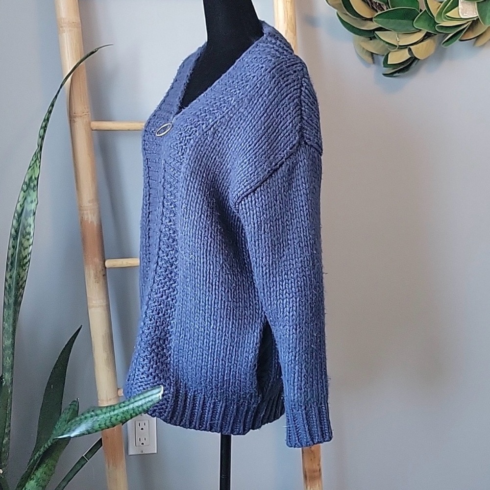 🧿 JACKSON ROWE - I SEE YOU NAVY CARDIGAN MEDIUM - Picture 7 of 9